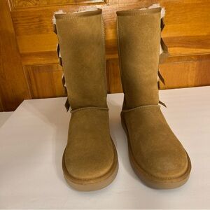 Koolaburra By Uggs Women’s Victoria Chestnut Suede Boots Sz 9-NWOB